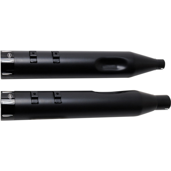 S&S Cycle - 4-1/2" MK45 Slip-On Mufflers W/ Black/​Machined Tracer End Caps fits '17-'21 Harley Touring Models - Black