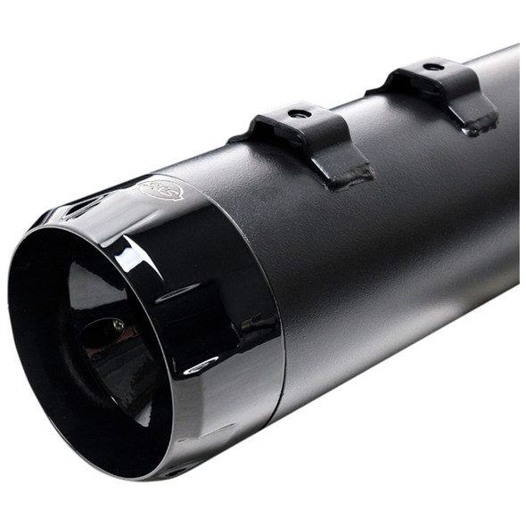 S&S Cycle - 4-1/2" MK45 Performance Muffler W/ Black Thruster End Caps fits '95-'16 Touring Models - Black
