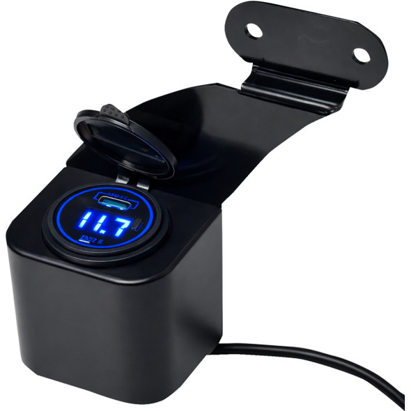 Custom Dynamics - CD-PP-TP-1 - Power Port - 12 V - Harley-Davidson® Tour-Pak® - Fits 2014-2024 Electra Glide / Street Glide, 2015-2024 Road Glide, 2014-2025 Tri Glide