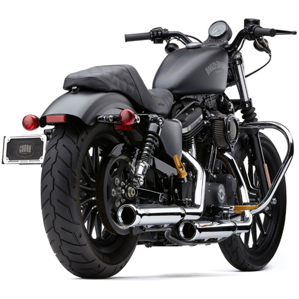 Cobra - NH Series Mufflers fits '14-'22 Sportster Models (Exc. '21-'22 Sportster S/RH1250S, '22 Nightster/RH975 Models) - Chrome
