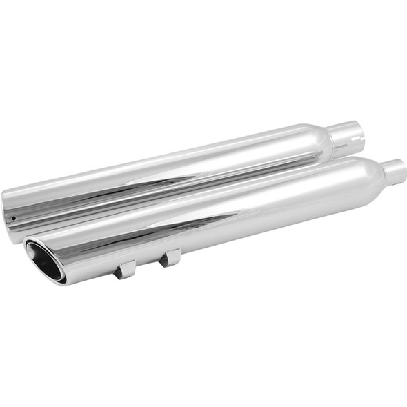 Cobra - 909 Uppercut Mufflers fits '17-'22 Harley Touring Models - Chrome