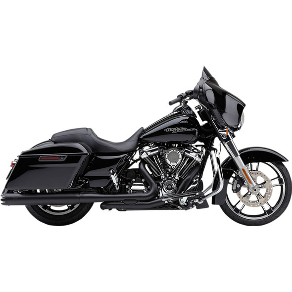 Cobra - 4" Slip-On Mufflers fits '17-'22 Touring Models - Black W/ Contrast Cut Tips