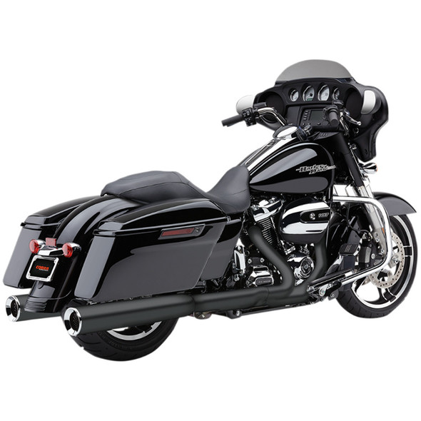 Cobra - Powr-Flo 4-1/2" Slip-On Mufflers fits '95-'16 Harley Touring Models - Raven Black