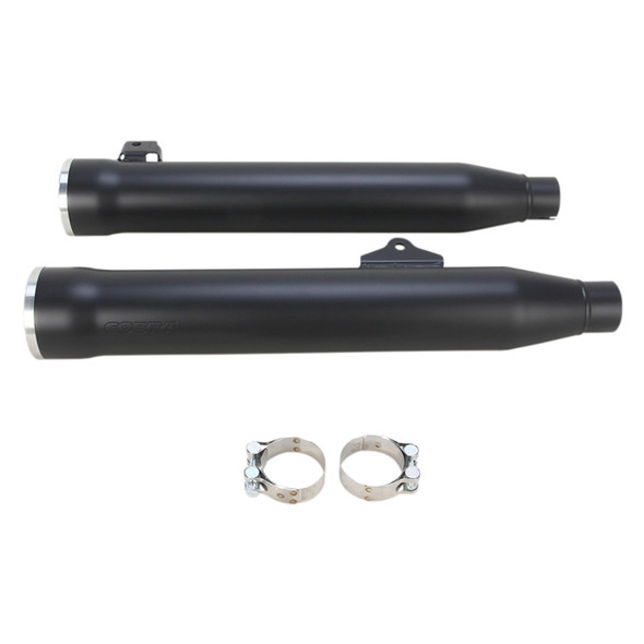 Cobra - 3" Slip-On Mufflers W/ Race-Pro Tips fits '08-'17 Dyna Models - Black