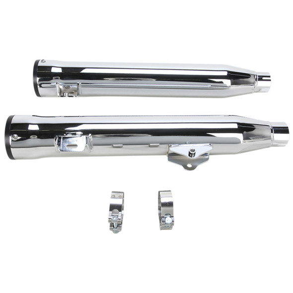 Cobra - 3" Slip-On Mufflers W/ Race-Pro Tips fits '08-'17 Dyna Models - Chrome