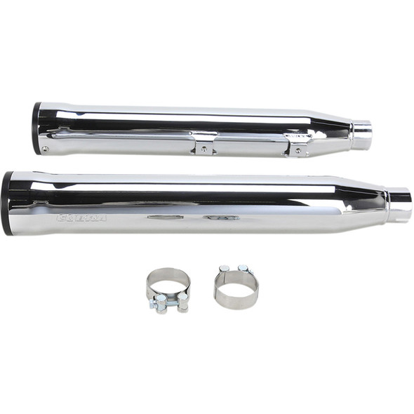 Cobra - 3" Slip-On Mufflers W/ Race-Pro Tips fits '07-'17 Softail Models - Chrome