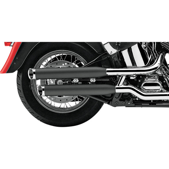 Cobra - 3" Slashcut Slip-On Mufflers fits '08-'17 Harley Dyna Models - Black