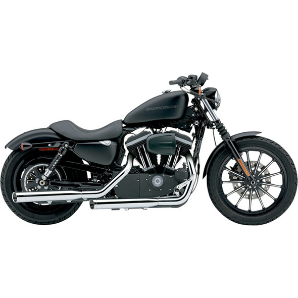 Cobra - 3" Slip-On Mufflers fits '04-'13 Sportster Models - Chrome