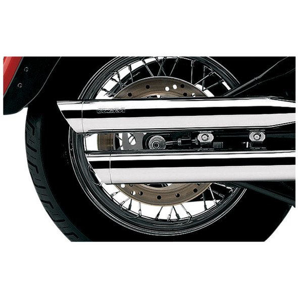 Cobra - 3" Slip-On Mufflers fits '07-'17 Harley Softail Models - Chrome