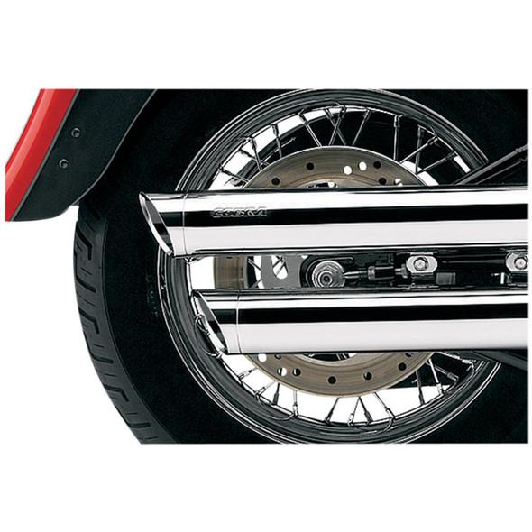 Cobra - 3" Slip-On Mufflers fits '07-'17 Harley Softail Models - Chrome