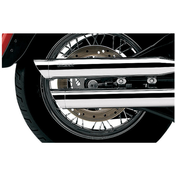 Cobra Exhaust Cobra - 3" Slip-On Mufflers fits '07-'17 Harley Softail Models - Chrome 