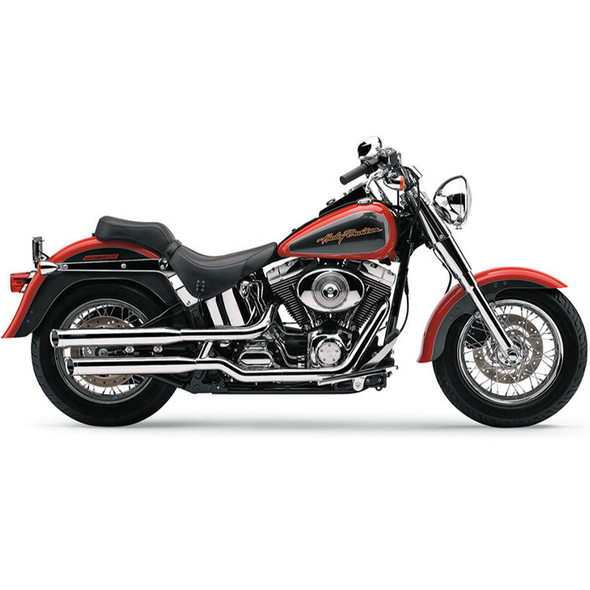 Cobra - 3" Slip-On Mufflers fits '00-'06 Harley Softail Models - Chrome