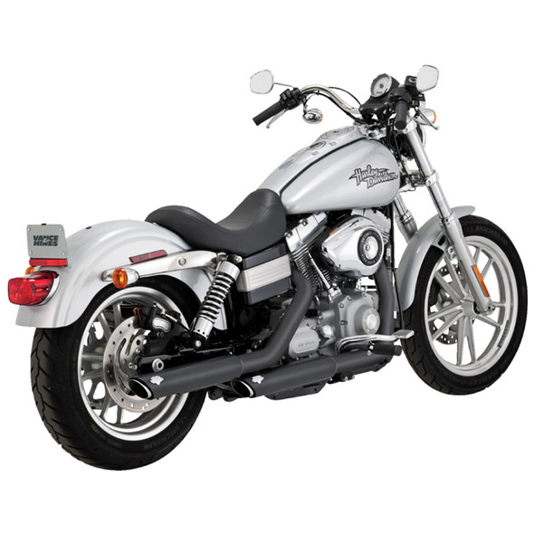 Vance & Hines - 3" Twin Slash Slip-On Mufflers fits '91-'09 Dyna Models - Black