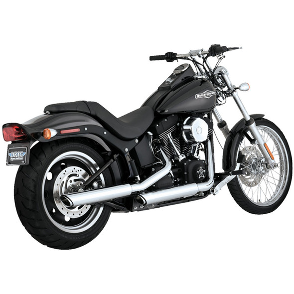Vance & Hines - 3" Twin Slash Slip-On Mufflers fits '07-'09 Softail Models - Chrome