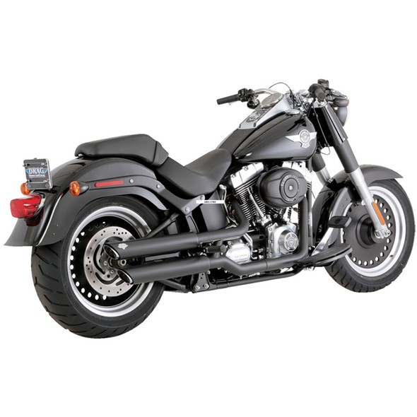 Vance & Hines - 3" Twin Slash Slip-On Mufflers fits '07-'09 Softail Models - Black