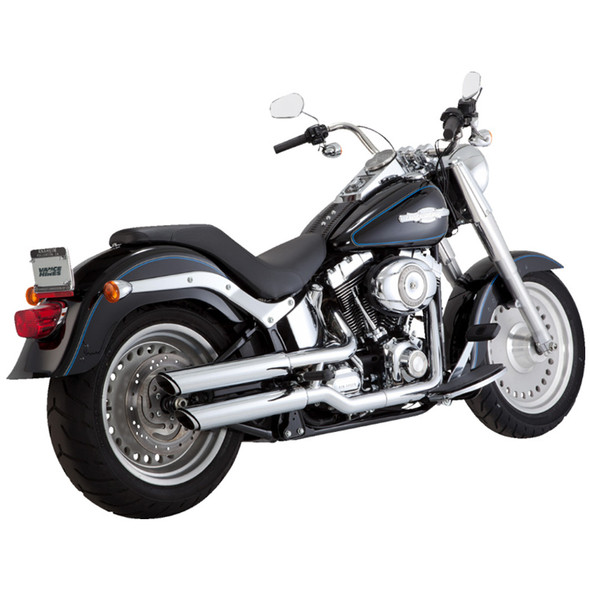 Vance & Hines - 3" Twin Slash Slip-On Mufflers fits '07-'09 Softail Models - Chrome