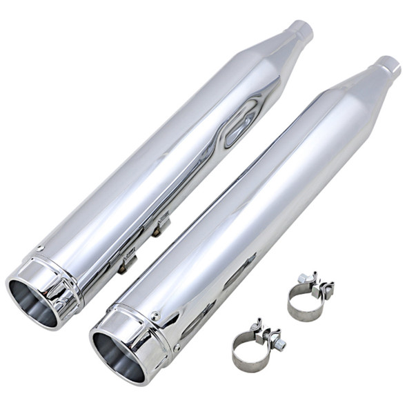 Vance & Hines - Torquer 450 Slip-On Mufflers fits '95-'16 Touring Models - Chrome