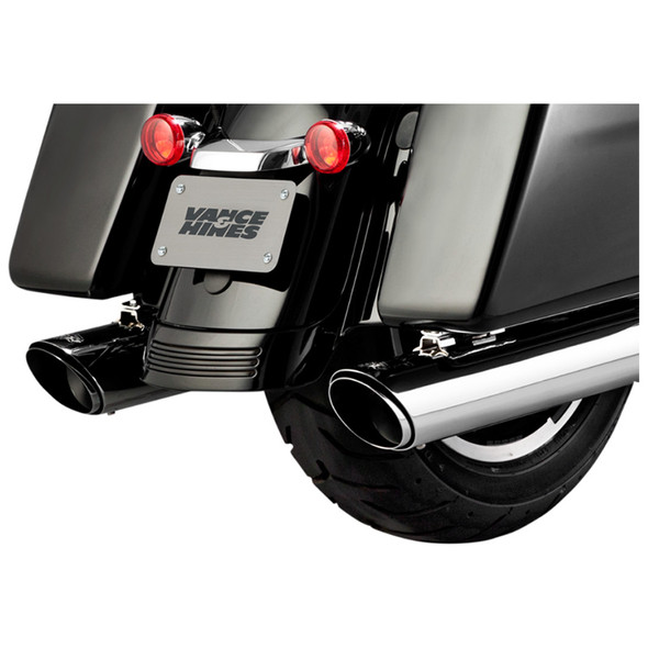 Vance & Hines - Twin Slash Slip-On Mufflers fits '17-'22 Touring Models - Rounds, 4"