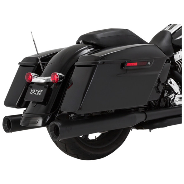 Vance & Hines - 4" Eliminator 400 Slip-On Mufflers fits '95-'16 Touring Models - Matte Black