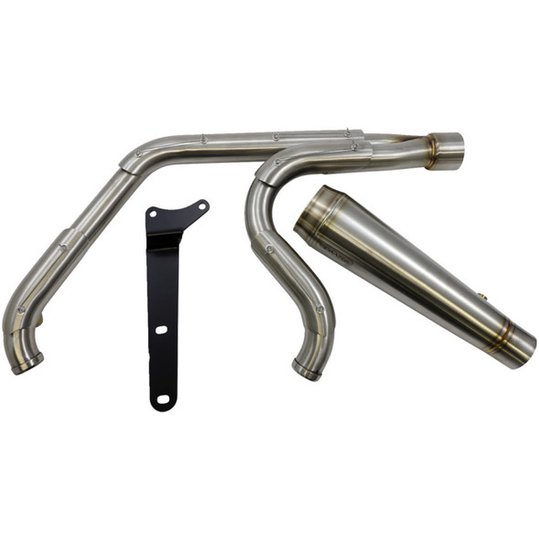 Trask Performance Trask - Assault 2 into 1 Straight Back Stainless Exhaust fits '17-'23 Touring Models (Open Box) 