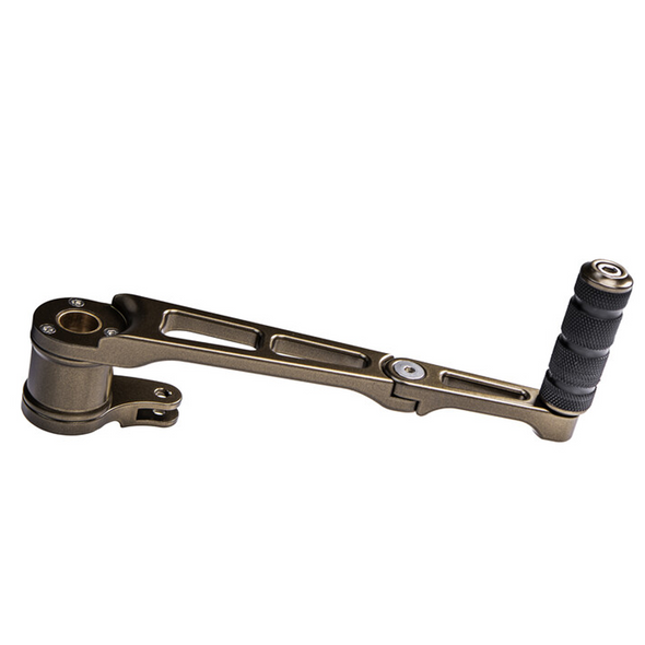 Santoro Fabworx - 'Just The Tip' Adjustable Brake Arm fits '14-'23 Touring Models - Bronze Arm W/ Bronze Peg