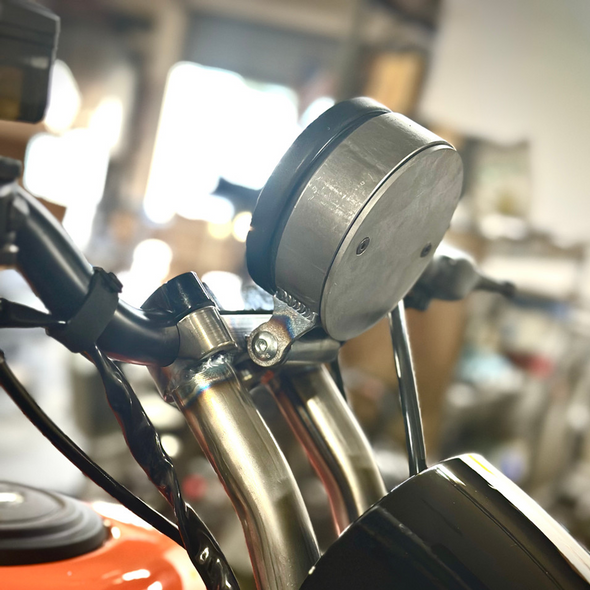 Bung King - Handlebar Risers W/ Gauge Mounts fits '22 & Up Sportster Models - Gloss Black