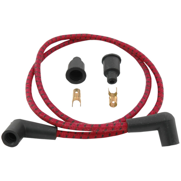 Drag Specialties - Braided Universal Spark Plug Wires (Red/Black)