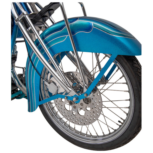 Drag Specialties - 11.5" Front Center Hub Mount Drilled Brake Rotor - Polished Stainless Steel (Repl. OEM #44136-84A/ 44136-92)