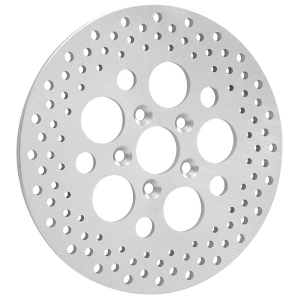 Drag Specialties - 11.8" Rear Center Hub Mount Drilled Brake Rotor - Polished Stainless Steel (Repl. OEM # 40939-79A)