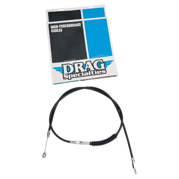 Drag Specialties - 56" Black Vinyl High-Efficiency Clutch Cable fits '68-'86 Big Twin Models (4-Speed) - Alternative Length