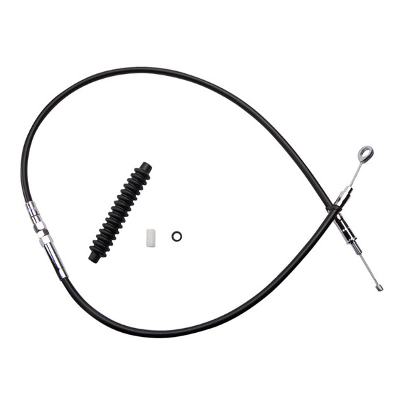 Drag Specialties - 48" Black Vinyl High-Efficiency Clutch Cable fits '87-'06 Big Twin, '86-'13 Sportster Models (Except '06 Dyna Glide) - Alternative Length