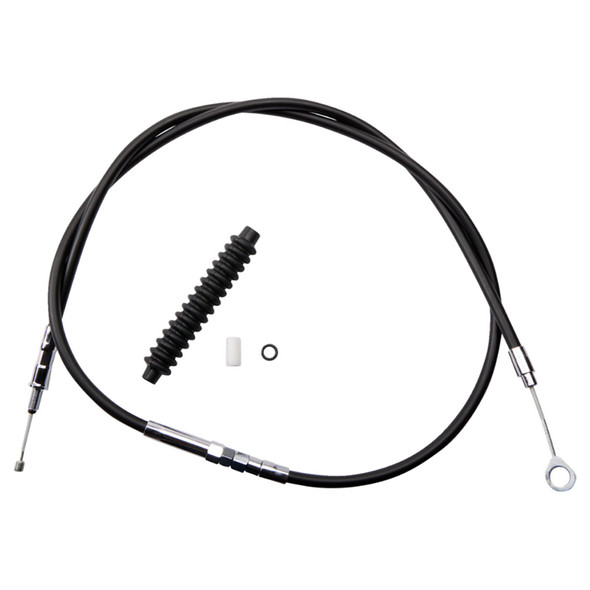 Drag Specialties - 60-11/16" Black Vinyl High-Efficiency Clutch Cable fits '07-'17 FXST/​FLST, '07 Dressers, '06-'17 Dyna Glides Models - Alternative Length