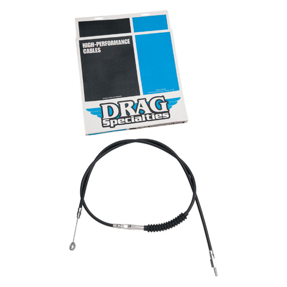 Drag Specialties - 60-11/16" Black Vinyl High-Efficiency Clutch Cable fits '07-'17 FXST/​FLST, '07 Dressers, '06-'17 Dyna Glides Models - Alternative Length