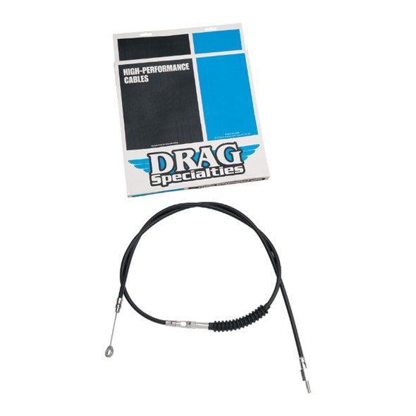 Drag Specialties - 59-3/4" Black Vinyl High-Efficiency Clutch Cable fits '87-'06 Big Twin, '86-'13 Sportster Models (Except '06 Dyna Glide) - Alternative Length