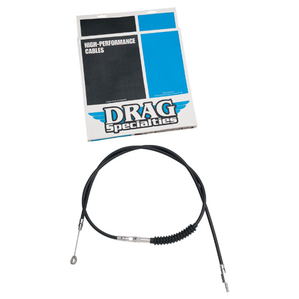 Drag Specialties - 66-11/16" Black Vinyl High-Efficiency Clutch Cable fits '87-'06 Big Twin, '86-'13 Sportster Models (Except '06 Dyna Glide) W/ 32-15/16" Clutch Adjuster - Alternative Length
