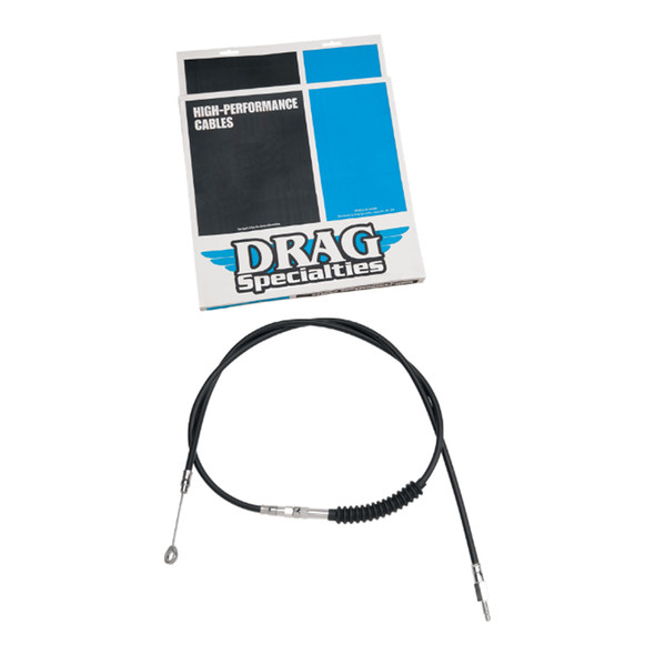 Drag Specialties - 72-11/16" Black Vinyl High-Efficiency Clutch Cable fits '87-'06 Big Twin/ '86-'13 Sportster Models (Except '06 Dyna Glide) - Alternative Length