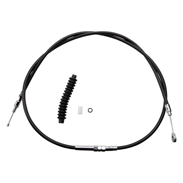 Drag Specialties - 74-11/16" Black Vinyl High-Efficiency Clutch Cable fits '87-'06 Big Twin, '86-'13 Sportster Models (Except '06 Dyna Glide) - Alternative Length