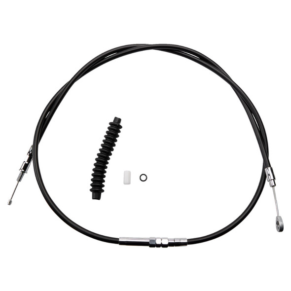 Drag Specialties - 72-11/16" Black Vinyl High-Efficiency Clutch Cable fits '87-'06 Big Twin, '86-'13 Sportster Models (Except '06 Dyna Glide) - Alternative Length