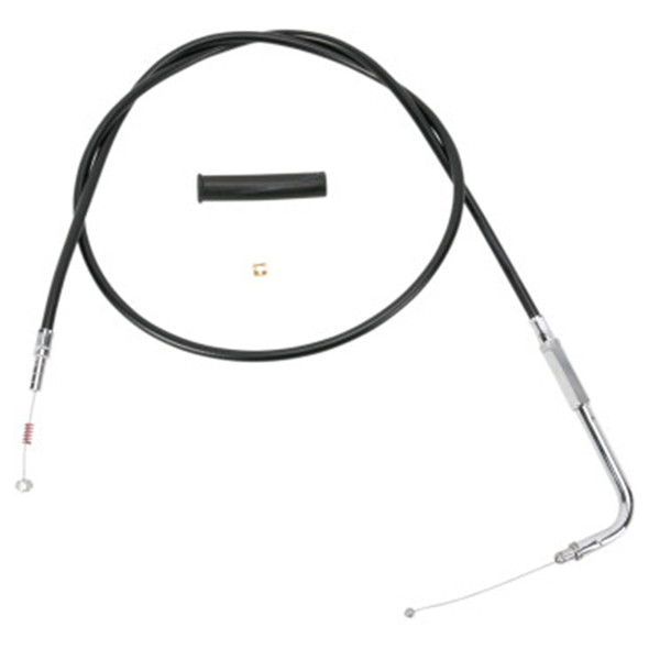 Drag Specialties - 36-1/2" Black Vinyl Idle Cable fits '81-'89 Big Twin, '81-'85 Sportster Models - Alternative Length