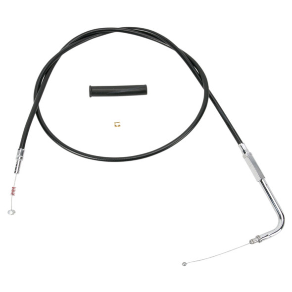 Drag Specialties - 30" Black Vinyl Idle Cable fits '81-'89 Big Twin, '81-'85 Sportster Models - Alternative Length
