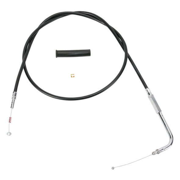 Drag Specialties - 52" Black Vinyl Idle Cable fits '88-'95 XL Sportster & '90-'95 Big Twin Models - Alternative Length