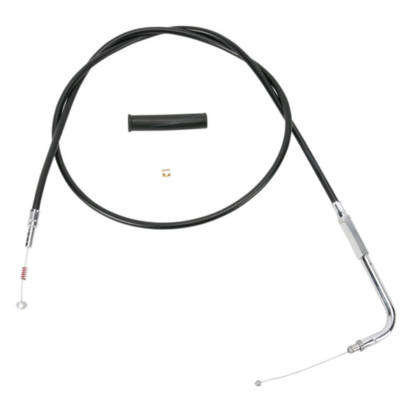 Drag Specialties - 50" Black Vinyl Idle Cable fits '90-'95 Big Twin Models - Alternative Length