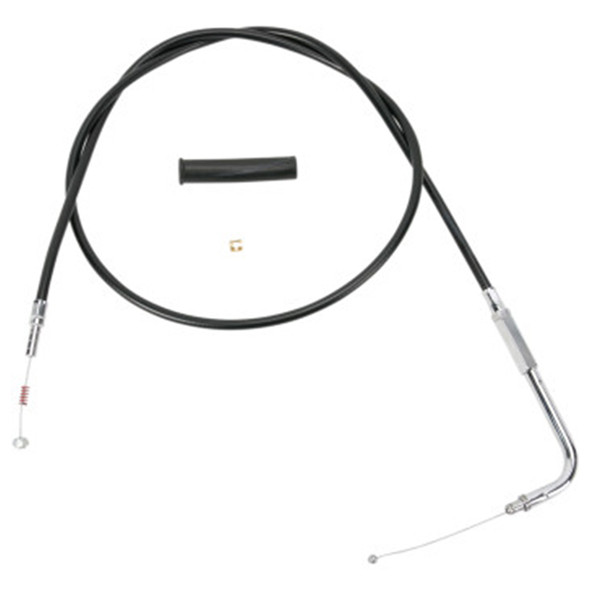Drag Specialties - 52" Black Vinyl Idle Cable fits '96-'17 Big Twin, '07-'22 XL Models (Except '99-'01 EFI Dressers, '21-'22 XL S/RH 1250S, '22 Nightster/RH975) - Alternative Length