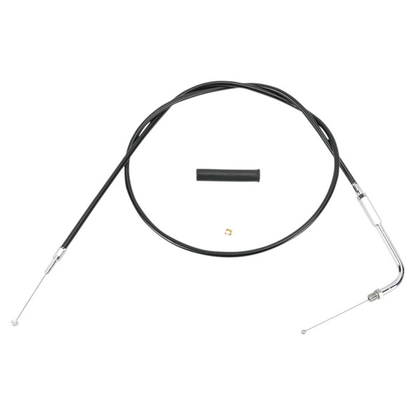 Drag Specialties - 42" Black Vinyl Throttle Cable fits '88-'95 XL Sportster & '90-'95 Big Twin Models - Alternative Length