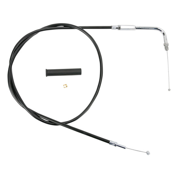 Drag Specialties - 44" Black Vinyl Throttle Cable fits '88-'95 XL Sportster & '90-'95 Big Twin Models - Alternative Length