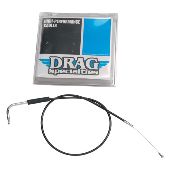 Drag Specialties - 39-1/2" Black Vinyl Throttle Cable fits '88-'95 XL Sportster & '90-'95 Big Twin Models - Alternative Length