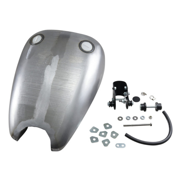 Drag Specialties - Extended Smooth-Top QuickBob® Rubber-Mount Twin-Cap Style Gas Tank fits '82-'03 Sportster Models