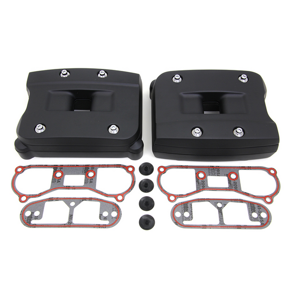 V-Twin - Black V₂ Rocker Box Set fits '84-'91 Big Twin Models