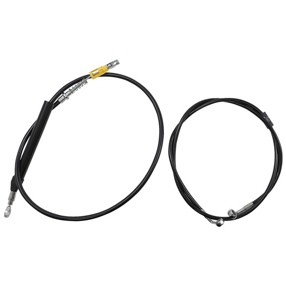 LA Choppers - 15"-17" Handlebar Cable/Brake Line Kit W/O ABS fits '18-'23 Softail Models - Black Vinyl/ Alternative Length