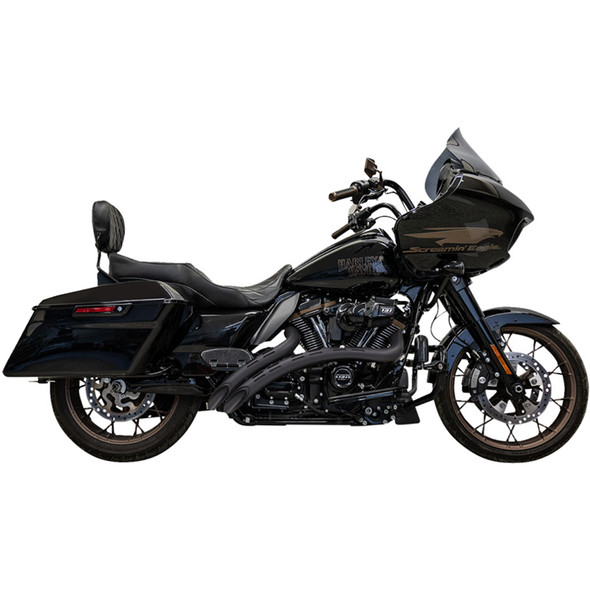 Bassani Exhaust - Sweeper Radial Exhaust System with Slotted Heat Shields fits '19-'23 Touring Models - Black